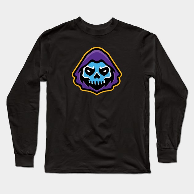 Reap Victory with our Grim Reaper Sports Mascot T-shirt - Unique Athletic Apparel Long Sleeve T-Shirt by CC0hort